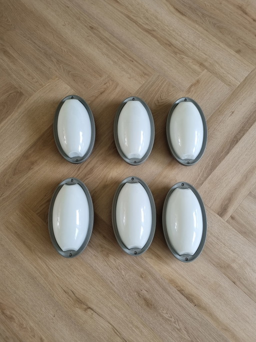 6 buitenlampen iGuzzini Ellipse