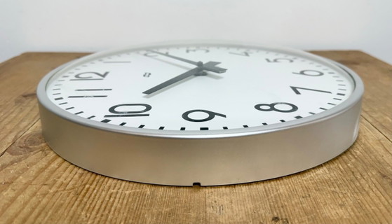 Image 1 of Reloj de pared antiguo de plata de ESMI, década de 1980.