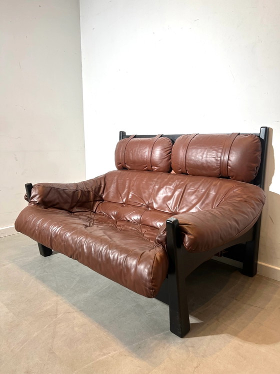 Sofá de 2 plazas de piel Gerard Van Den Berg – Marrón coñac – Loveseat (photo 2 of 6)