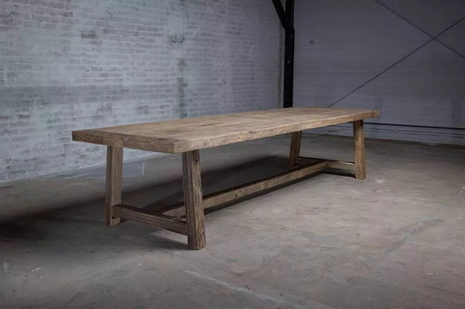 Table de ferme en chêne massif Founder - 200 cm de long