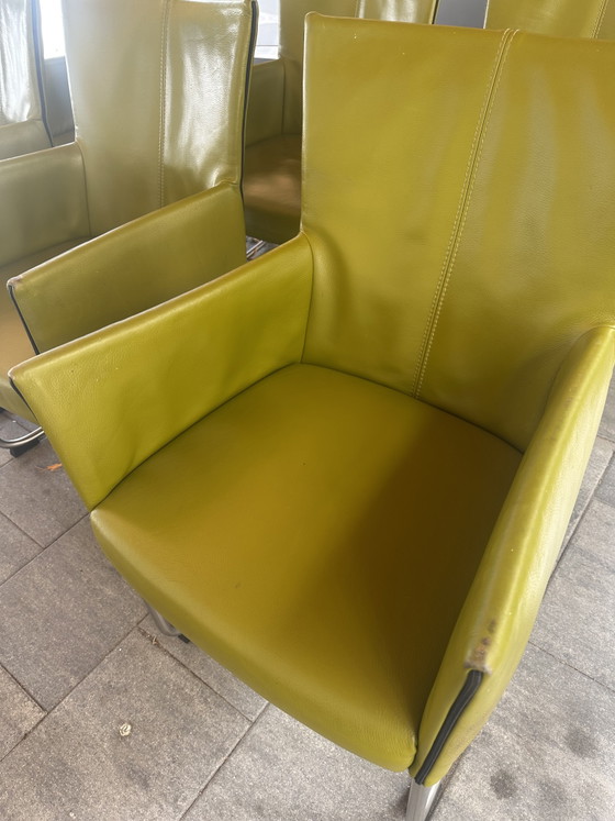 Zes Leren Bert Plantagie Eetstoelen – Eetkamerstoelen, Leather (photo 3 of 11)