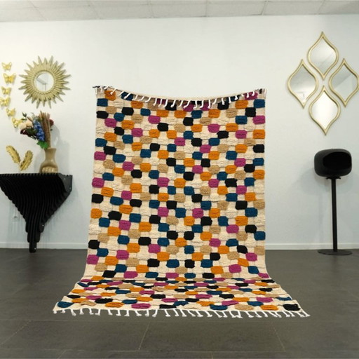 Berber Rug - 247 cm x 161 cm - colored Wool