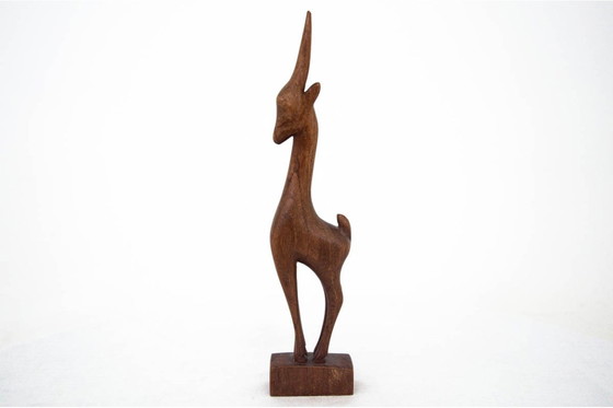 Image 1 of Figurine de chèvre en teck, Danemark, années 1960