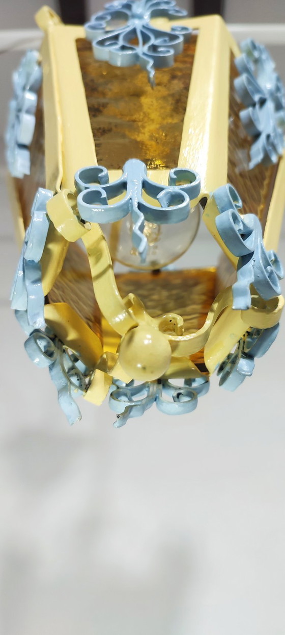 Image 1 of Plafondlamp of lantaarn, Spanje, jaren 1980