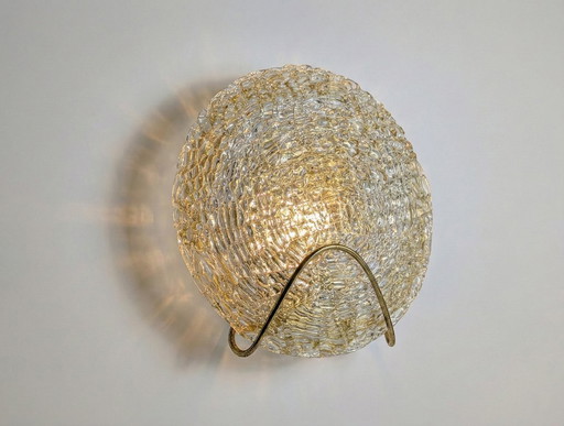 Applique in vetro di Murano e ottone, Austria, anni '70