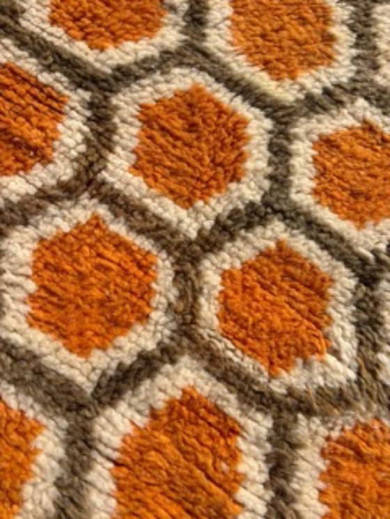 Image 1 of Moderner bunter marokkanischer Mrirt Wollteppich 200x300 cm - Handgewebter Berberteppich mit geometrischem Muster