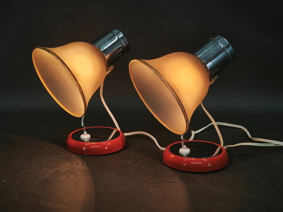 Coppia di Lampade da tavolo cecoslovacche Drupol, anni '60 – Vetro, Metallo (photo 11 of 11)
