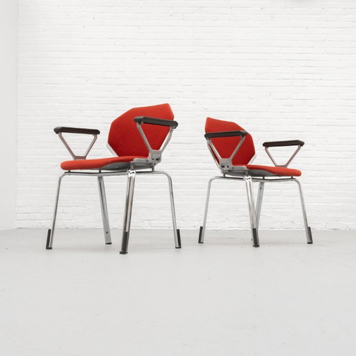 Silla Hexagonal Fröscher Sitform Años 70 – eetkamerstoelen, Textile, Metal (photo 2 of 21)