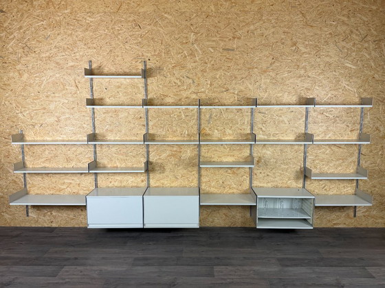 Jaren 60 70 Wandrek Wall Unit van Dieter Rams voor Vitsoe 606 – Metal (photo 3 of 22)
