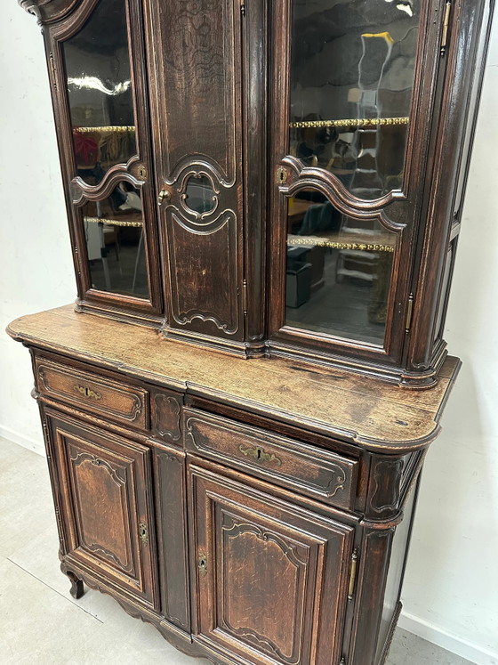 Armario francés antiguo con reloj – Vitrinas, Wood, Glass (photo 6 of 9)