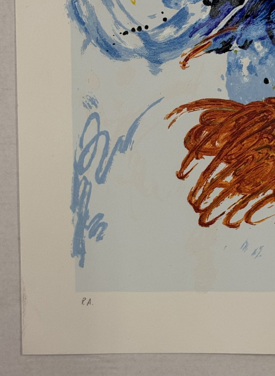Mario Schifano Siebdruck 50x70cm Abstrakter Eindruck, Pop, Torcular – Lithographien & Drucke, Paper, Wood (photo 3 of 6)