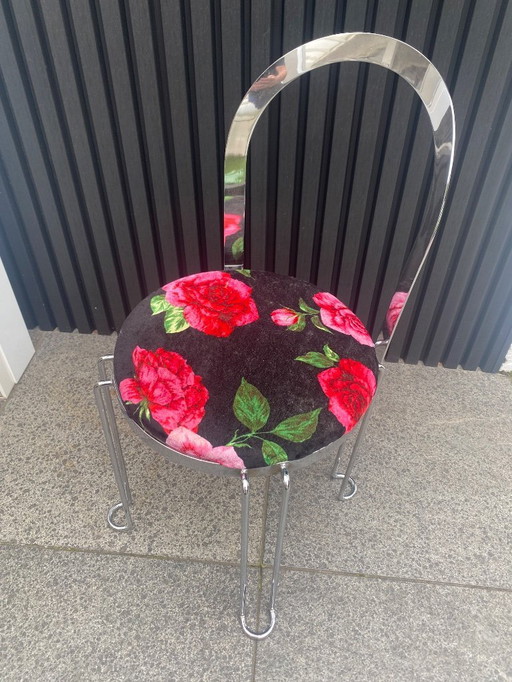 Sedia di design vintage cromata