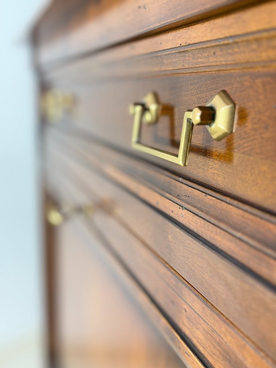 Image 1 of Prachtige Selva secretaire, houten kast, gemaakt in Italië