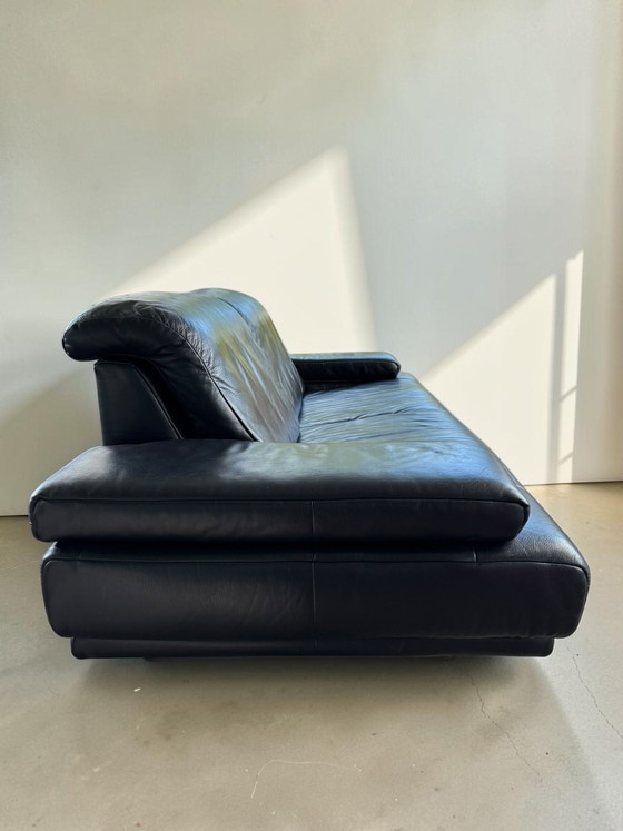 Vintage black leather Rolf Benz 6500 3-seater sofa (photo 5 of 5)