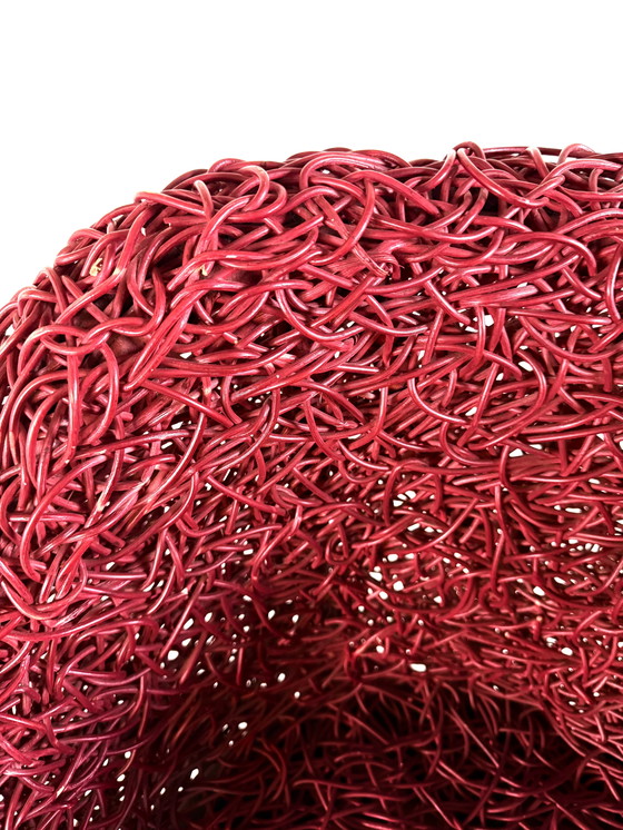 Image 1 of Vintage unieke rotan draaifauteuil ‘70