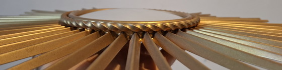 Image 1 of Miroir soleil 50cm Chaty Vallauris signé convexe de 1960.