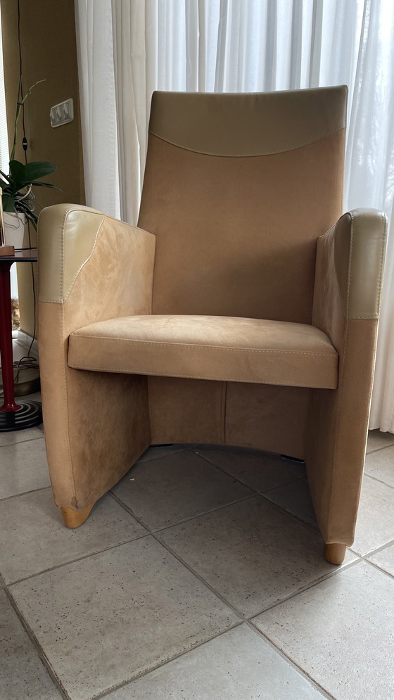 Image 1 of Set van 4 Leolux fauteuils Lapita bekleed met beige Alcantara