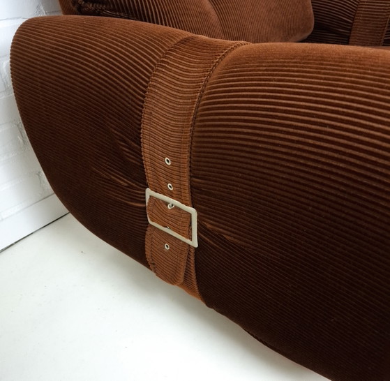 3 poltrone reclinabili vintage in velluto a coste marrone, anni '70 – Textile (photo 9 of 10)
