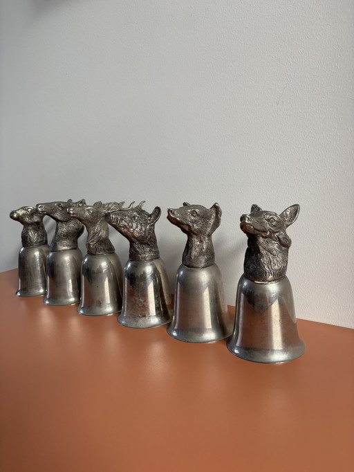 Tasses vintage Mauro Manetti Italie plaquées argent