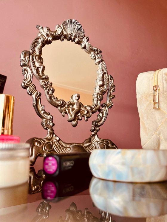 Image 1 of 🩶 Miroir/miroir de coiffeuse rococo en fonte italienne 🩶