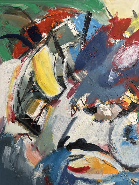Image 1 of Abstract painting by Iet van Es – 100 x 100 cm – from 1992