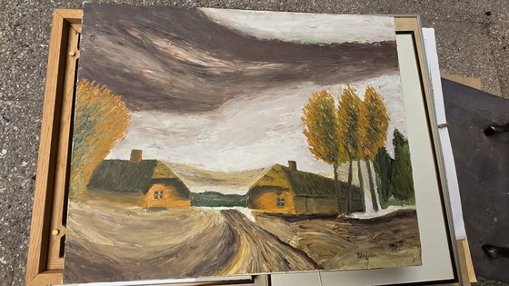 Image 1 of J. Engelen – Paysage à l'huile | 1985 | 40 x 50 cm