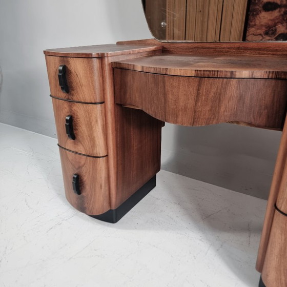 Image 1 of Dressing Table with pouf by Jindrich Halabala for Up Závody, 1940s