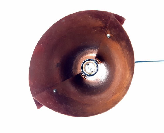 Image 1 of Set di 2 lampade a sospensione brutaliste in rame di E.S. Horn Aalestrup, anni '60