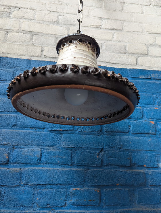 Image 1 of Lampada a sospensione vintage in ceramica danese, anni '70