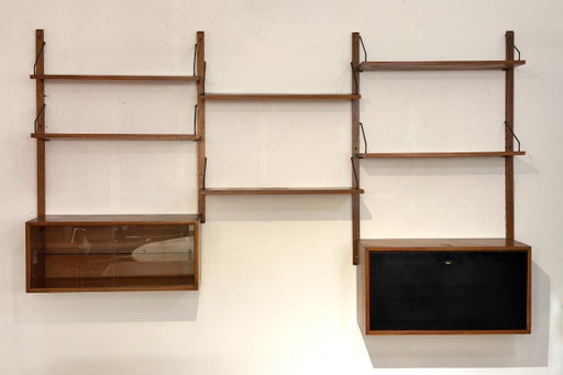 Mueble de pared de teca al estilo de Poul Cadovius - década de 1960