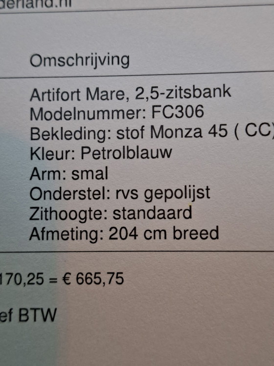 Artifort Mare 2.5 – 3-5 Sitzer Sofas, Chrom, Rostfreier Stahl (photo 5 of 6)