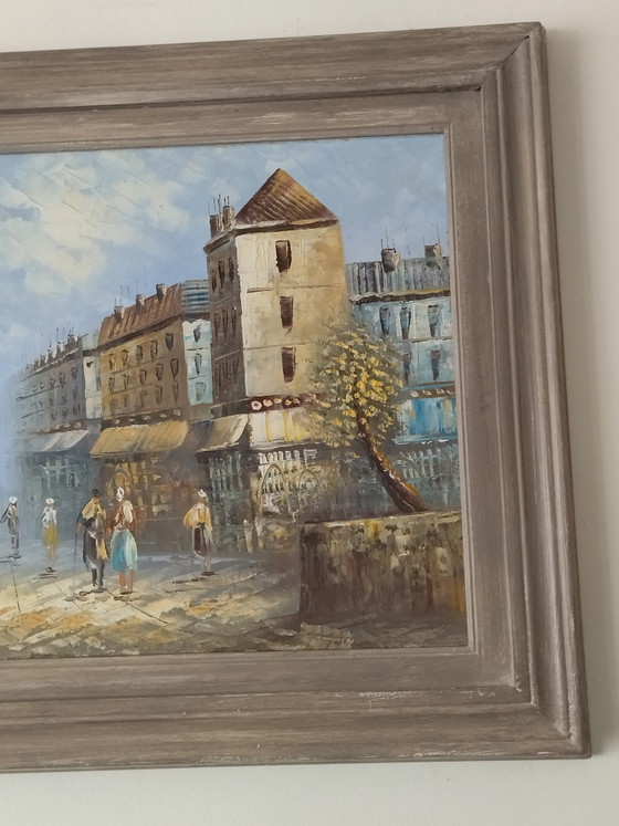 Pintura. Paisaje urbano de París. – Pinturas y dibujos, Wood, Canvas (photo 3 of 10)