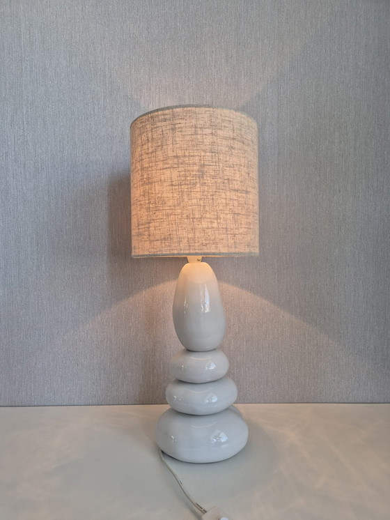 Image 1 of Stone Table Lamp François Chatain Style