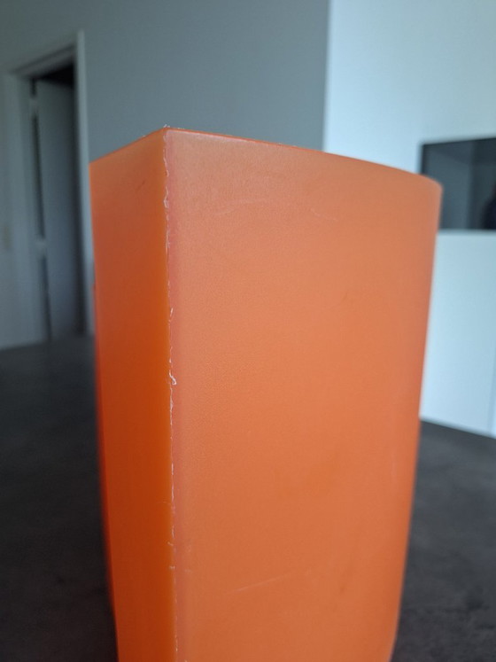 1991 Wave Magazine Rack - Design by Maier-Aichen for Authentics (Italy), Plastic, Orange, Modern (photo 8 of 10)