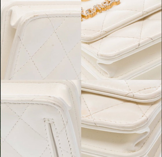 Image 1 of Borsa CHANEL Timeless/Classique en Cuir Blanc - 103251 Prezzo di vendita