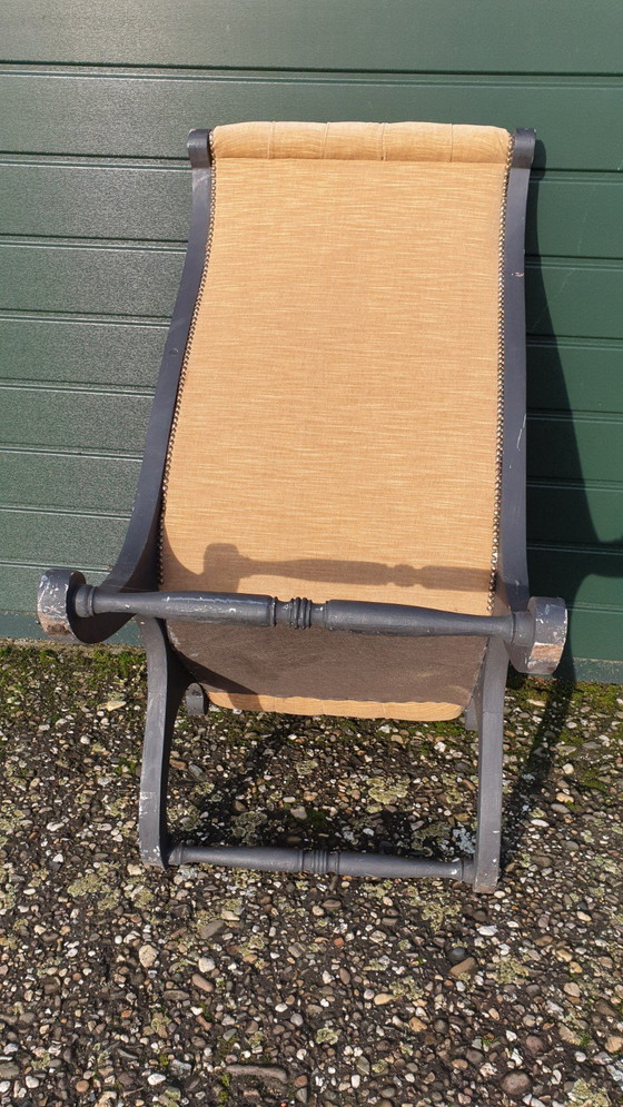 Image 1 of Chesterfield fauteuil krijtverf