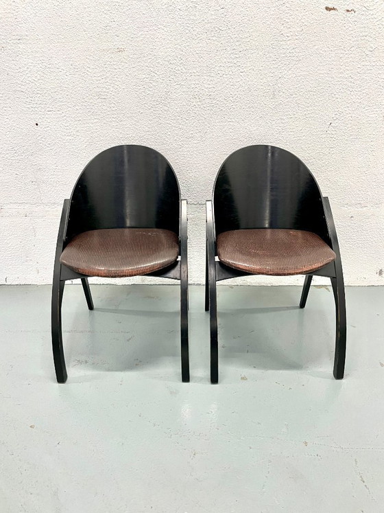 Image 1 of Een paar stoelen van Pascal Mourgue uit de jaren 80.