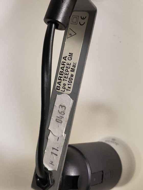 Image 1 of Jaren 80 vintage design Barbara Teepee cone glazen tafellamp 