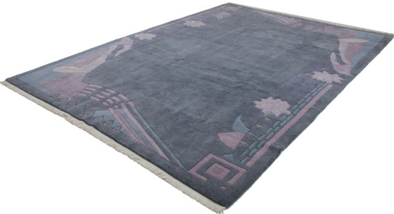 Original Modern Designer Highland Wool Rug Nepal 355 x 250 cm, Rugs & carpets, Blue (photo 2 of 9)
