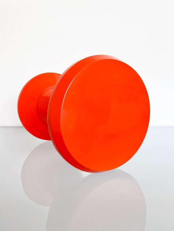Image 1 of Vintage oranje 70s Giganplast Italy plastic kruk