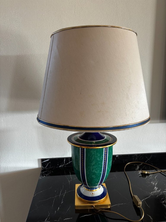 Vintage Table Lamp – Porcelain, Gold (photo 8 of 10)
