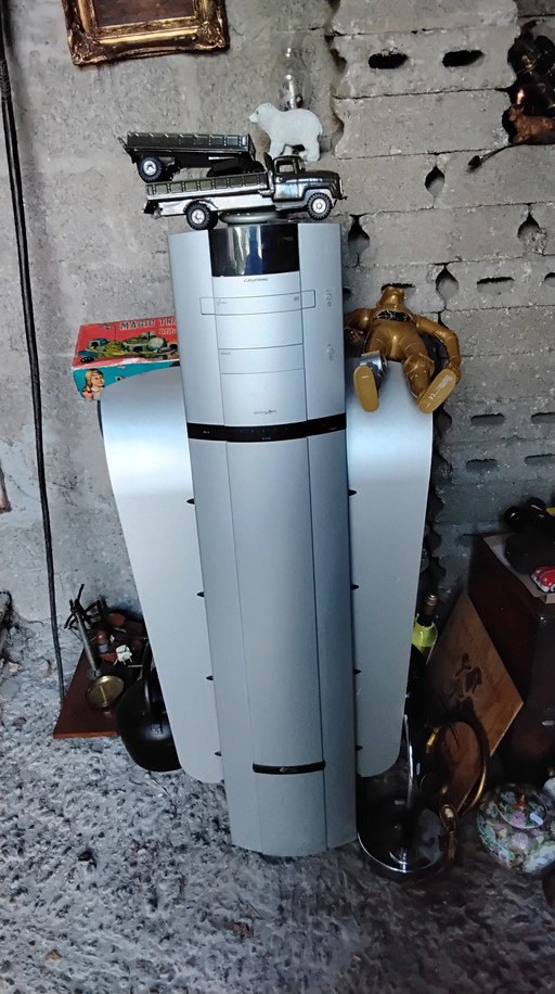 Vintage stereo space design and some abstract art chair lamp