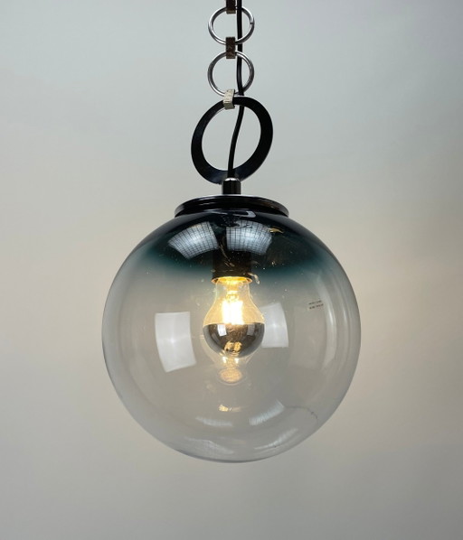 Lampe pendante en verre de Murano Vetro Italie 1960