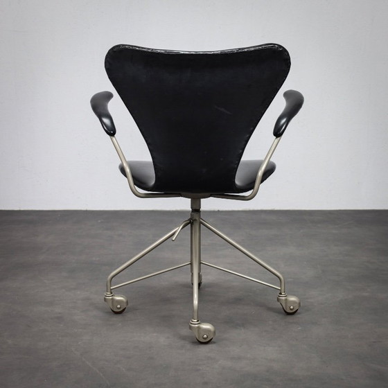 Image 1 of Sedia da ufficio modello 3217 di Arne Jacobsen per Fritz Hansen, prima edizione, anni '50.