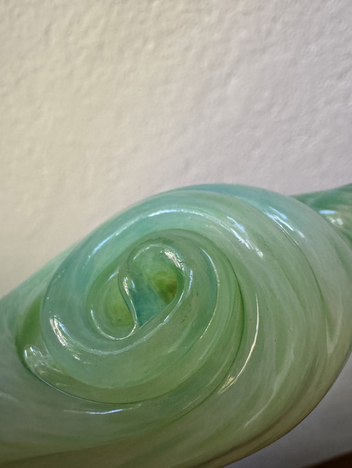 Snail antique opalescent Murano glass