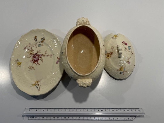 Zuppiera antica floreale con coperchio del XIX secolo – Accessori da tavola, Ceramica (photo 7 of 12)