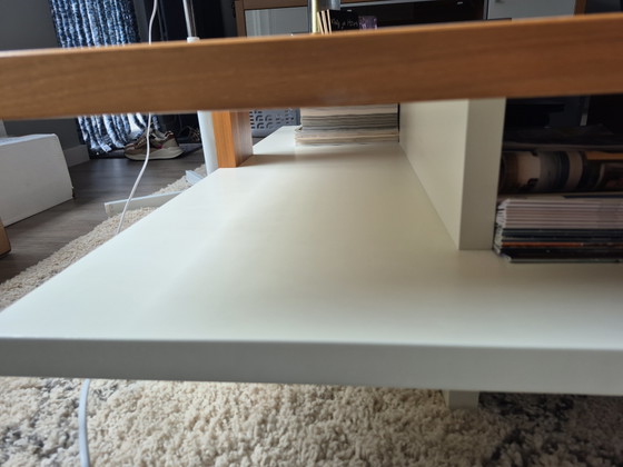 Image 1 of Hülsta Xelo Design Coffee Table – Walnut Wood & White