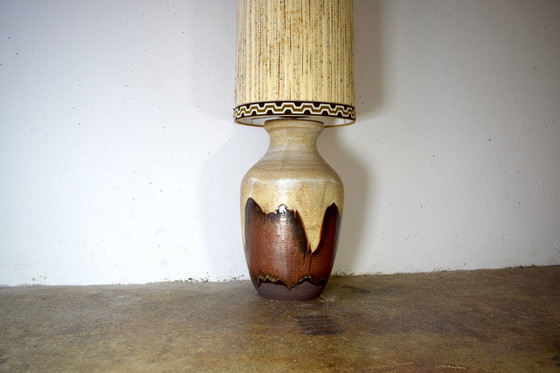 Image 1 of 1960s Ceramic Floor Lamp Lampe de sol Céramique Vintage Fat Lava
