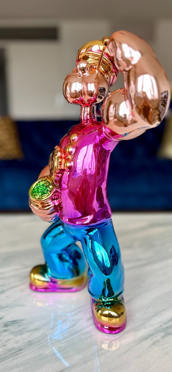 BIG POPEYE SCULPTURE POPART POP ART LUXURY MONEY Statue CARTOON pink Monopoly XL – Other (photo 3 of 6)