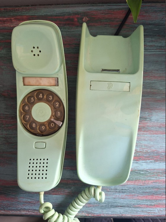 Image 1 of Telefono a gondola vintage CITESA - verde menta - anni '70/'80